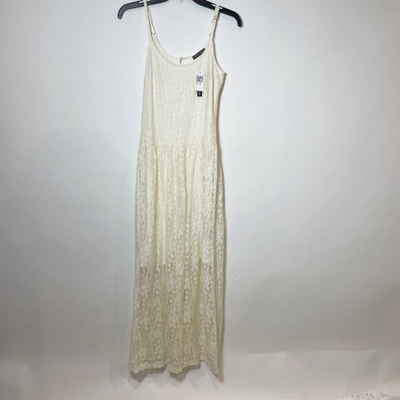 NWT Chelsea & Theodore Sleeveless Lace Cami Slip Dress Ivory S Womens Floral - Picture 1 of 11
